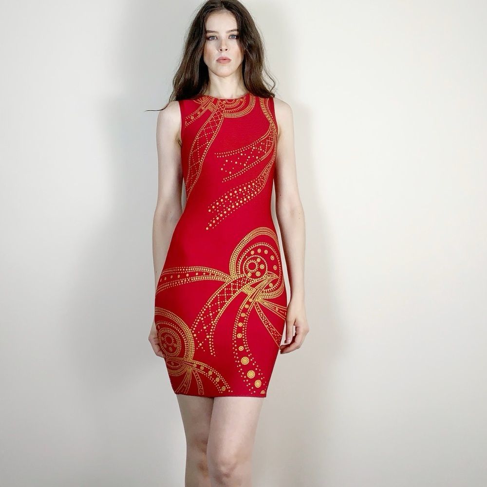 2000s Y2K Herve Leger bandage dress. Designer runway cocktail dress. Xs / Small